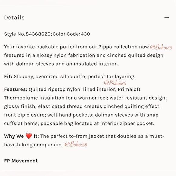 NEW Free People Scrunchy Glossy Pippa Packable
Puffer Jacket - Picture 6 of 10